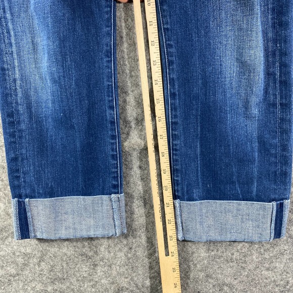 Citizens Of Humanity Jeans 28 Blue Denim Dani Cropped Straight Leg Cuffed - Picture 8 of 13